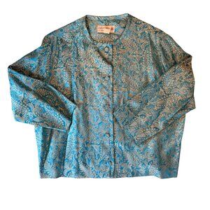 Vintage Adelaar's by Aristocrat Jacquard Paisley ILGWU Jacket / Blouse